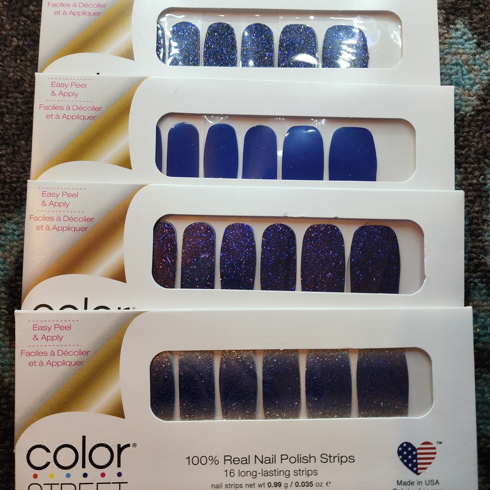 Color Street Sparkling Blue Nail Strips
